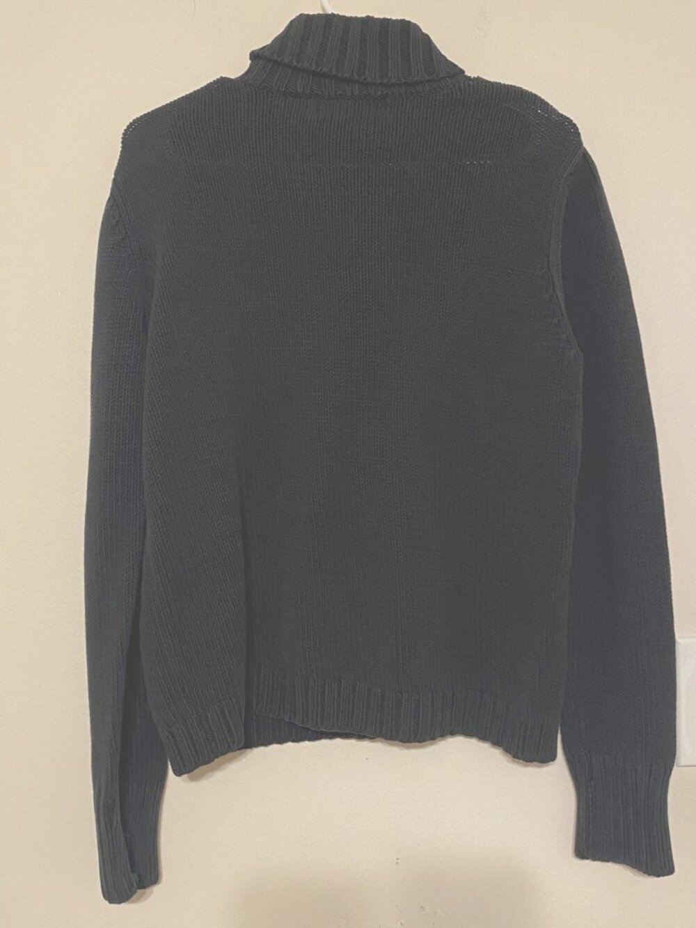 VTG Vintage Chunky Knit Style Orvis Black Sweater Men's Size Large